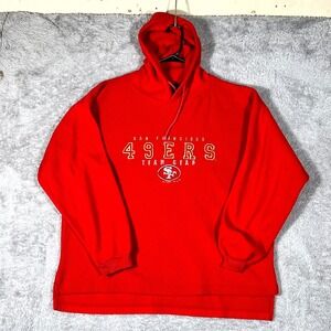 Vintage‎ San Francisco 49ers Fleece Hoodie Mens Large Red Iron Knights Athletics